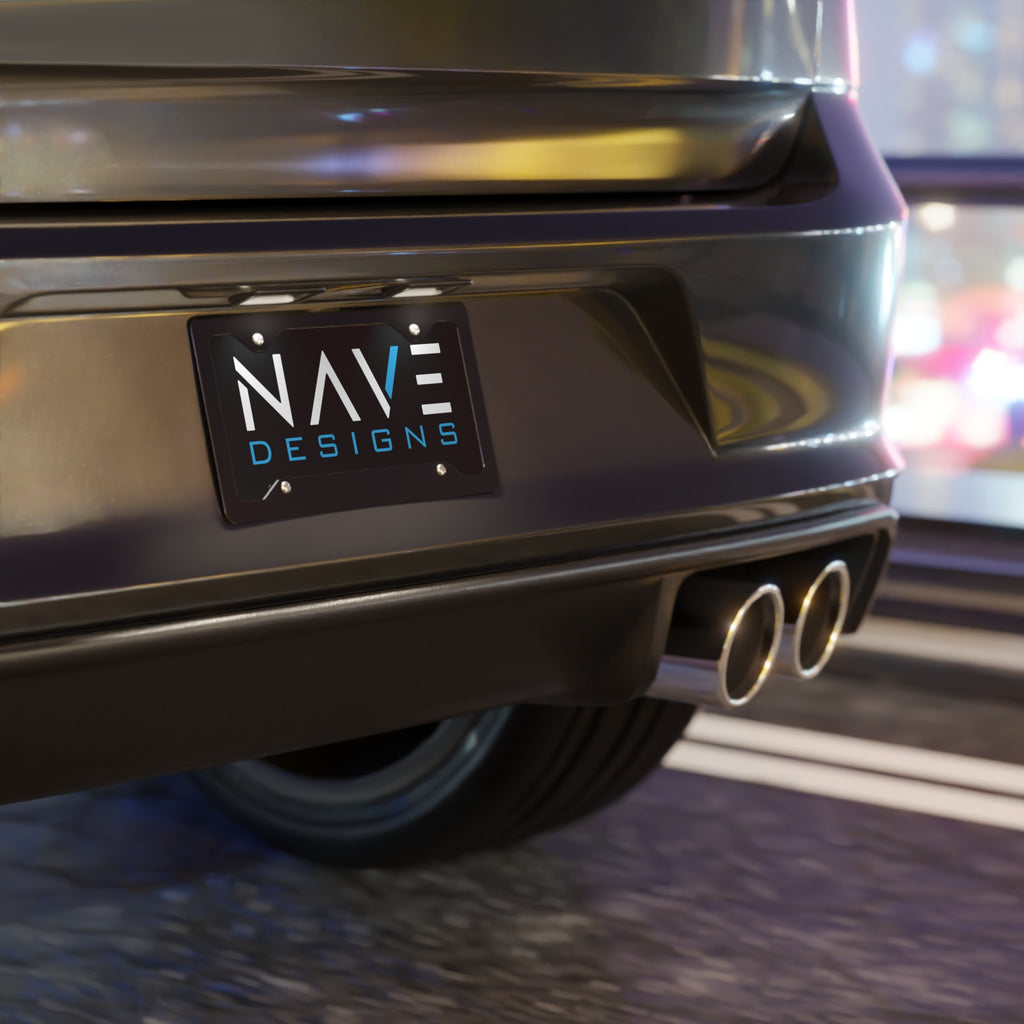 Nave Designs Black Aluminum License Plate